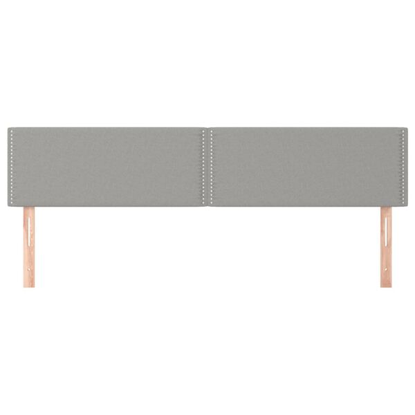vidaXL Cabeceiras cinzento-claro 200x5x78/88 cm tecido