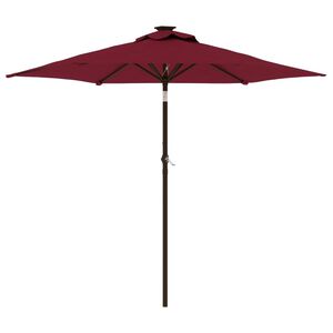 vidaXL Guarda-sol de jardim com poste de a&ccedil;o 225x225x212 cm bord&ocirc;