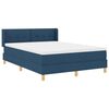 vidaXL Cama Box com colch&atilde;o com cabeceira Azul 190 x 140 cm Poli&eacute;ster