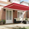 vidaXL Toldo Retr&aacute;til Vermelho 500 &times; 300 cm Tecido e Metal