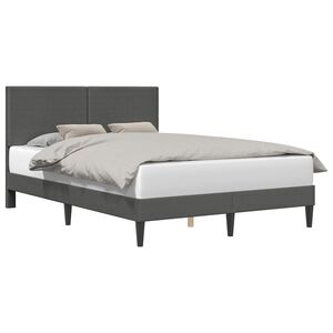 vidaXL Estrutura da Cama com cabeceira Cinzento-Escuro 120 x 190 cm