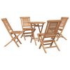vidaXL Conjunto de Jardim 3 unid. Castanho Madeira de Teca Maci&ccedil;a