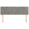 vidaXL Cabeceiras cinzento-claro 144x5x78/88 cm veludo