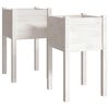 vidaXL Vasos/floreiras de jardim 2 pcs 40x40x70 cm pinho maci&ccedil;o branco
