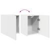 vidaXL Conjunto de m&oacute;vel de TV 3 pcs Branco Brilhante