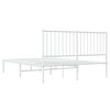 vidaXL Estrutura de cama com cabeceira 140x200 cm metal branco