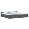 vidaXL Estrutura de cama com gavetas 200x200 cm cinzento