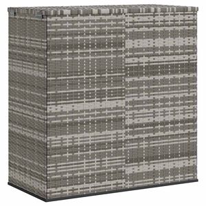 vidaXL Caixa para almofad&otilde;es de jardim 100x49x103,5cm vime PE cinzento