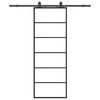 vidaXL Porta deslizante c/ conj. ferragens 76x205cm vidro ESG preto
