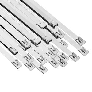 vidaXL Amarra de Cabo 50 unid. 7,9 x 700 mm Prateado