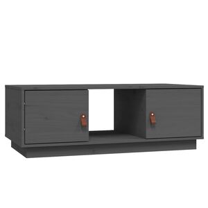vidaXL Mesa de centro 100x50x35 cm pinho maci&ccedil;o cinza