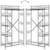 vidaXL Guarda-roupa Aberto com prateleira Preto 100 x 43 x 188 cm A&ccedil;o