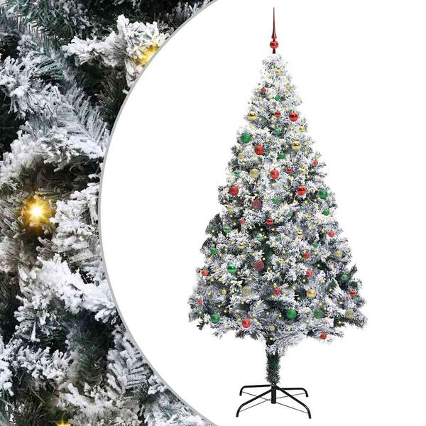 vidaXL &Aacute;rvore de Natal com 300 LEDs com suporte Branco 300 cm PVC