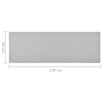 vidaXL Tapete/passadeira 50x150 cm cinzento-claro