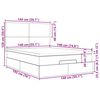vidaXL Estrutura cama otomana colch&atilde;o 140x190cm tecido castanho escuro
