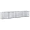 vidaXL Cama elevada de gabi&atilde;o 3 unid. 400 x 50 x 80 cm A&ccedil;o Galvanizado