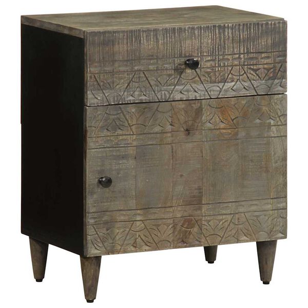 vidaXL Mesa de cabeceira cinzento claro 50x33x60 cm