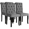 vidaXL Cadeiras de jantar 4 pcs tecido cinzento-escuro