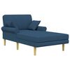 vidaXL Chaise longue Azul Tecido