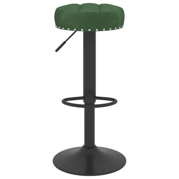vidaXL Bancos de bar 2 pcs veludo verde-escuro