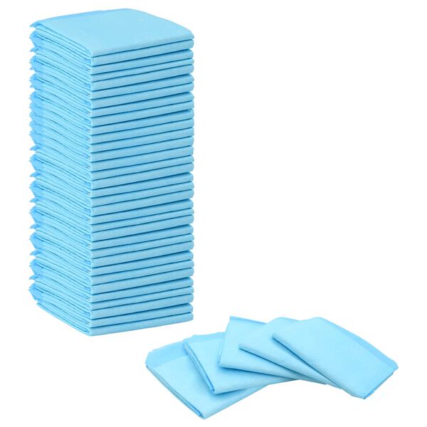 vidaXL Pad de Treinamento para Pets 50 pcs Azul e Branco 60 x 45 cm
