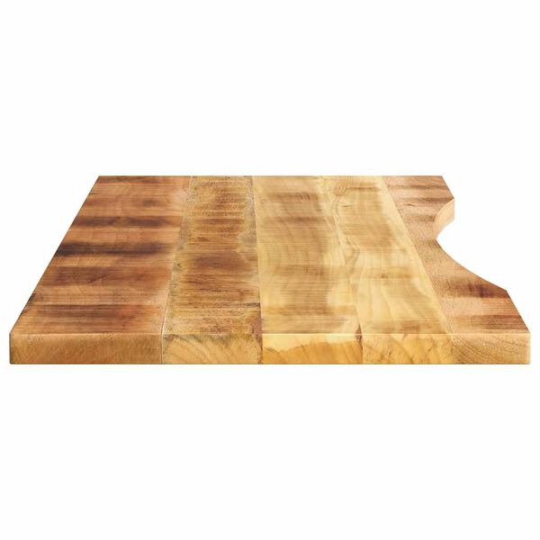 vidaXL Tampo de mesa com curva 160x50x2,5 cm mangueira &aacute;spera maci&ccedil;a