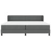 vidaXL Cama Box com colch&atilde;o Cinzento escuro 200 x 200 cm tecido