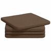 vidaXL Almofadas de Assento 4 pcs Castanho 40 x 40 x 3 cm tecido