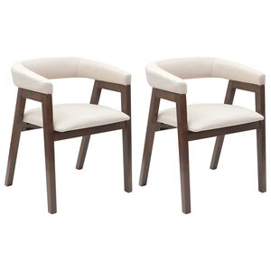 vidaXL Cadeiras de Jantar 2 pcs Marrom Claro 54 x 57 x 73 cm
