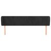 vidaXL Cabeceira de cama c/ abas veludo 203x23x78/88 cm preto