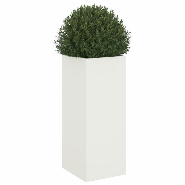 vidaXL Vaso/floreira 32x29x75 cm aço branco