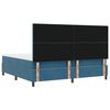 vidaXL Cama Box com colch&atilde;o Azul Escuro 200 x 200 cm tecido