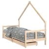 vidaXL Estrutura de cama infantil c/ gavetas 80x200 cm pinho maci&ccedil;o