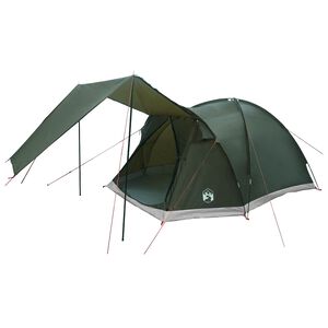 vidaXL Barraca Cabana 4 pessoa Verde ex&eacute;rcito Poli&eacute;ster e A&ccedil;o