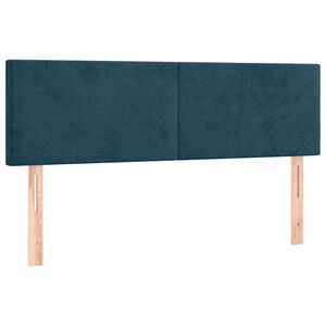 vidaXL Cabeceiras azul-escuro 144x5x78/88 cm veludo