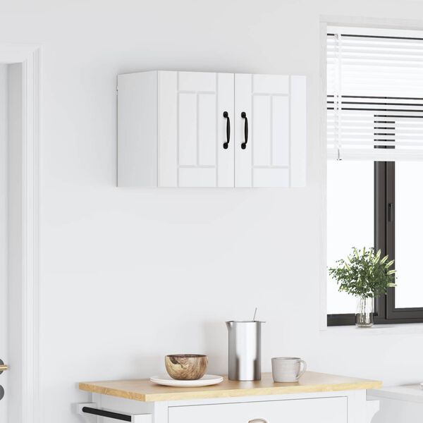 vidaXL Arm&aacute;rio de cozinha suspenso com porta Branco 60 x 31 x 40 cm