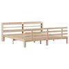 vidaXL Estrutura de cama com cabeceira 200x200 cm pinho maci&ccedil;o