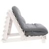 vidaXL Sof&aacute;-cama futon com colch&atilde;o 100x206x11 cm pinho maci&ccedil;o branco