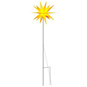 vidaXL Luz de Natal com estaca LED dobr&aacute;vel 57 cm amarelo