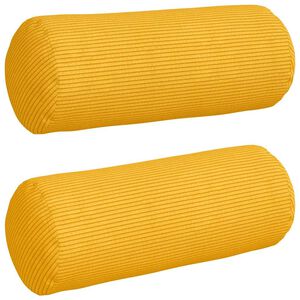vidaXL Almofadas de Apoio 2 pcs Amarelo Claro &Oslash; 15 x 40 cm