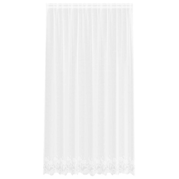 vidaXL Cortina de Renda com cortinas Branco 240 x 200 cm Poli&eacute;ster