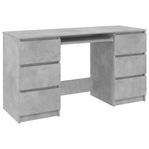 vidaXL Secret&aacute;ria 140x50x77 cm contraplacado cinzento cimento