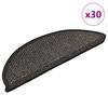 vidaXL Tapetes escada adesivos aspeto sisal 30 pcs 56x17x3cm antracite