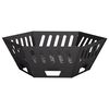 vidaXL Fire Pit Preto 80 x 80 x 28 cm A&ccedil;o