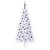 vidaXL Árvore de Natal Artificial com 300 LEDs Branco 210 cm PVC e Aço