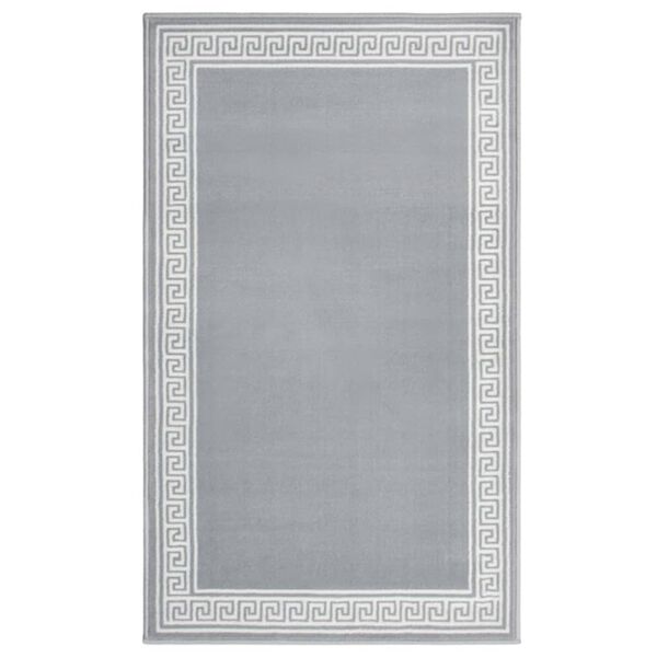 vidaXL Passadeira 100x150 cm polipropileno cinzento com padr&atilde;o