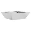 vidaXL Vaso de Jardim Prateado 50 x 50 x 15 cm A&ccedil;o Galvanizado