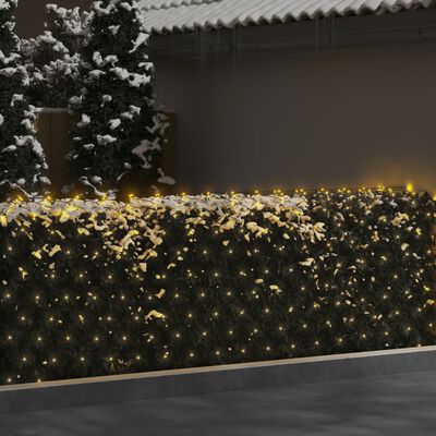 vidaXL Rede luzes de natal 3x3 m 306 luzes LED int/ext branco quente