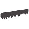 vidaXL Acabamento para Gramado 20 pcs 103 x 20 cm metal Preto