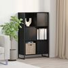 vidaXL Gabinete de Livros Carvalho Preto 68 x 30 x 108,5 cm